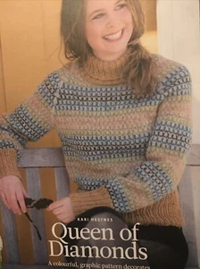 Knitting pattern Ladies ROLL-NECK Raglan SWEATER (inspired graphic design) - Picture 1 of 4