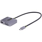 StarTech.com USB C Video Adapter, USB C to HDMI VGA Multiport Adapter, 3.5mm