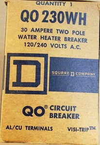 QO230WH SQUARE D 30A, 2 POLIG, DURCHLAUFERHITZER UNTERBRECHER 120/240V - Bild 1 von 6