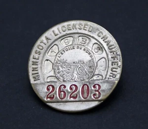 1936 Minnesota con licencia de conducir pin retrospectivo insignia de conductor #26203 - Imagen 1 de 2