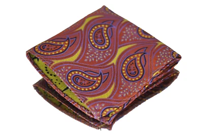 Cuadrado de Bolsillo Lord R Colton Masterworks - Santiago Púrpura y Amarillo Seda $75 Nuevo Foto 1 de 3