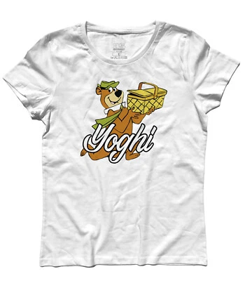 3STYLERSHOP T-SHIRT donna orso YOGHI bear YOGI Bubu Boo Boo RANGER SMITH JELLYSTONE cartoons