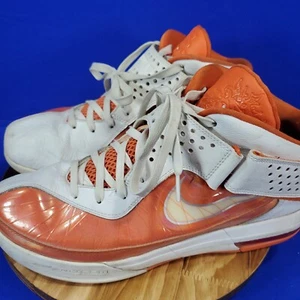 Nike Lebron Air Max Soldier 5 TB 454141-108 Men’s Shoes Size 14 White & Orange - Picture 1 of 14