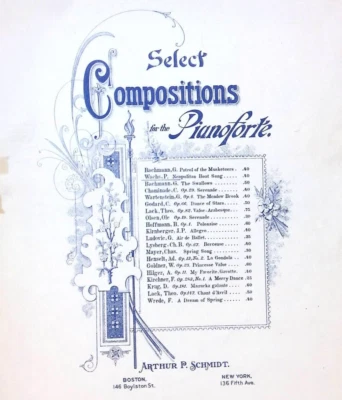 Neapolitan Boat Song Sheet Music Intermediate Piano Solo Paul Wachs Parlor 1898 - Image 1 of 4