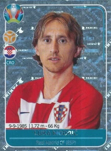 CRO06 LUKA MODRIC # CROATIA HRVATSKA METAL STICKER PANINI UEFA EURO 2020 - Picture 1 of 2