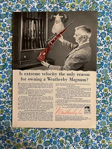 Vintage 1961 Weatherby Magnum Rifles Print Ad Velocity Mark V Deluxe - Picture 1 of 7