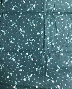 Vintage Wamsutta Chintz Green Rose Buds Drapery Fabric 4 Yd 1991 Eileen West - Picture 1 of 4