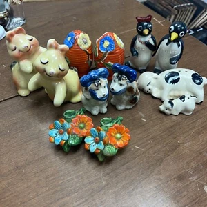 Lot Of  6 Sets Vintage Style Old Salt And Pepper Shakers Estate Sale Find A3 - Picture 1 of 15