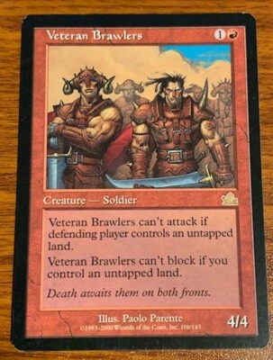 2000 Mtg Magic the Gathering Prophecy Task Veteran Brawlers #106/143 - Image 1 of 2