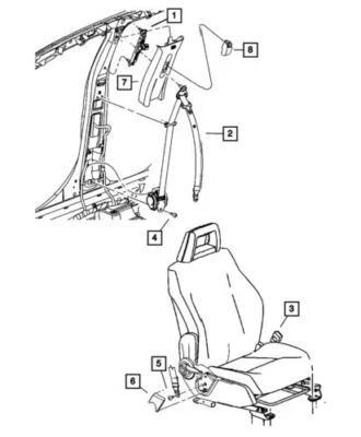 Genuine Mopar 2011-2012 Dodge Caliber Safety Seat Belt Front Right 1XC661DVAA - Imagem 1 de 3