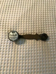 Antique English Cold Porcelain & Brass Faucet Crank 19th C - Picture 1 of 9