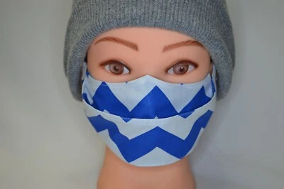 Chevron Print Face Mask Adult face mask Fabric Adjustable Face Mask men & women - Image 1 of 3