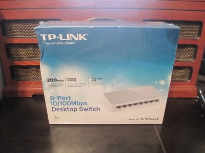 SEALED IN BOX   TP-LINK TL-SF1008D 8-Port Desktop Switch 10/100 Mbps Network NEW - Image 1 of 2