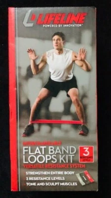 3 Interchangeable fitness resistance bands home gym from Lifeline by Innovation - Image 1 of 4