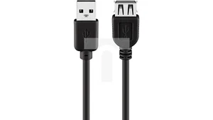 Hi-Speed USB 2.0-Verlängerungskabel, 1,8 m, schwarz 93599 - Bild 1 von 1