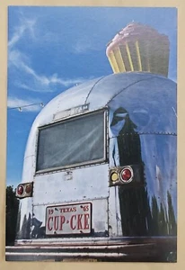 Hey Cup Cake Airstream Austin Texas CUP*CKE Chrome Continental Postcard - Picture 1 of 3