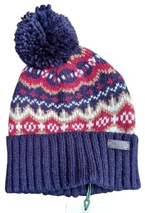 BARBOUR Establecido 1894 Estuche Fair Bean Arándano Gorro Bobble Tejido Sombrero Talla 1 - Imagen 1 de 6