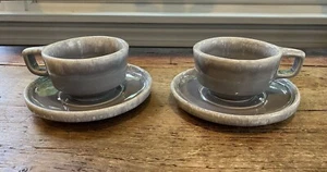Pair of Hull FLINT RIDGE Gray Cups & Saucers - Picture 1 of 8