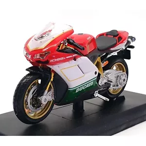 1:18 Ducati 1098S by Maisto in Red White and Green 07024W Model Bike - Picture 1 of 4