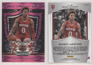 2019 Panini Prizm Draft Picks Crusade Pink Pulsar Romeo Langford #99 Rookie RC