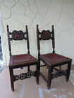 4 Antique Wood High Back Seat Chairs 1800's to early 1900's horsehair seat