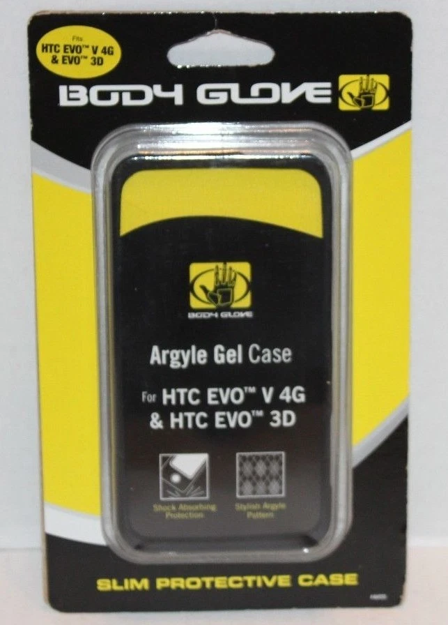 NEW BODY GLOVE Slim Black Argyle Gel Protective Cell Phone Case FREE Shipping! - Image 1 of 2