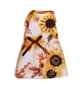 Sunflower Fall Harvest Dress Dog Puppy Teacup Pet Apparel Clothes - XXXS - Picture 1 of 2