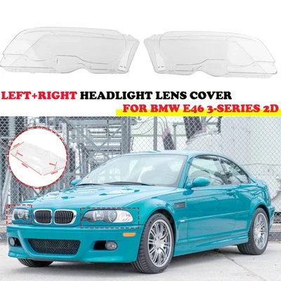 Par de cubiertas de lente transparentes para faros para BMW E46 323Ci 325Ci 328Ci 330Ci M3 Foto 1 de 4