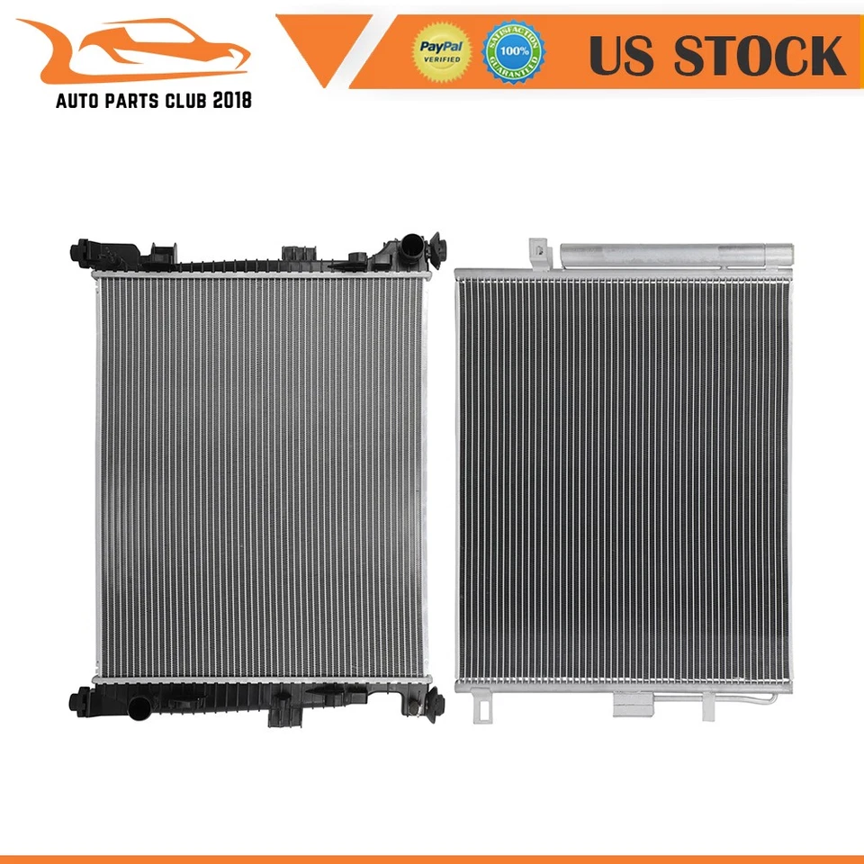 Radiator And AC Condenser Fits 2016 2017 2018 2019 2020 Dodge Durango Foto 1 de 4