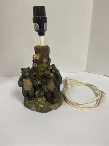 12" decorative bears around a tree lamp-no shade - Picture 1 of 4