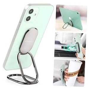Phone Ring Holder Finger Kickstand 360°Rotation Cellphone Back Grip Gun Black - Picture 1 of 7