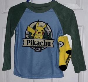 Pokémon Kids Size 4/5 PJ Top And Socks New Cute! - Picture 1 of 4