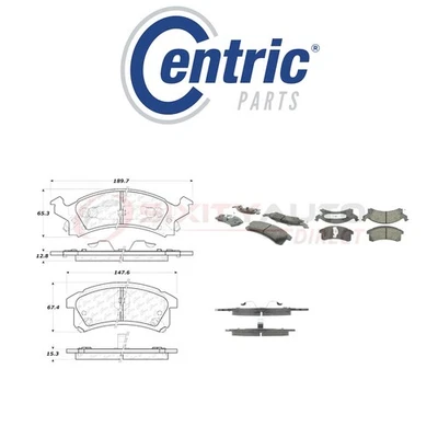 Centric Ceramic Disc Brake Pads w Shims for 1992-2005 Chevrolet Cavalier jh Foto 1 de 4