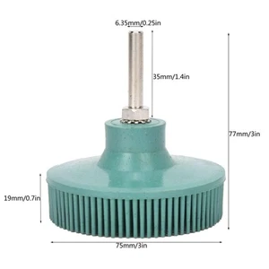 3in  Disc Emery Rubber Abrasive Brush Deburring Polishing Grinding Wheel New ^ - Foto 1 di 8