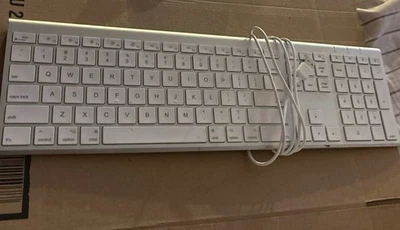 Macally Ultra Slim USB Wired Keyboard - White - Image 1 of 2