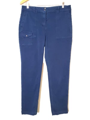 Pantalones para mujer Jill 14 modernos cargo pierna cónica algodón elástico azul marino  Foto 1 de 4
