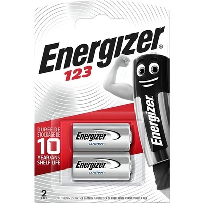 Energizer CR123 Lithium Batteries 2 Pack 3 Volt EL123AP High Power Devices - Image 1 of 2