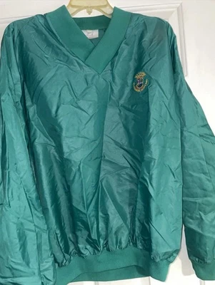 St. Andrews Light Windbreaker Pullover V-Neck LARGE Masters Green Scotland Golf - Image 1 of 3