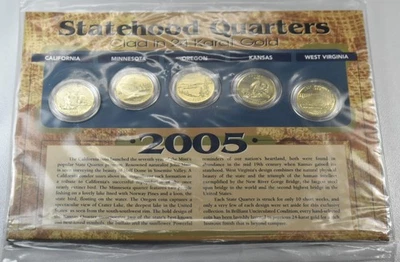 2005 Statehood Quarters in 24 Karat Gold Plated State Quarter set - Image 1 of 2
