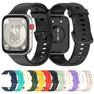 For Huawei Watch Fit 3 Wrist band bracelet Soft Silicone Sport Replacement Strap - Picture 1 of 38