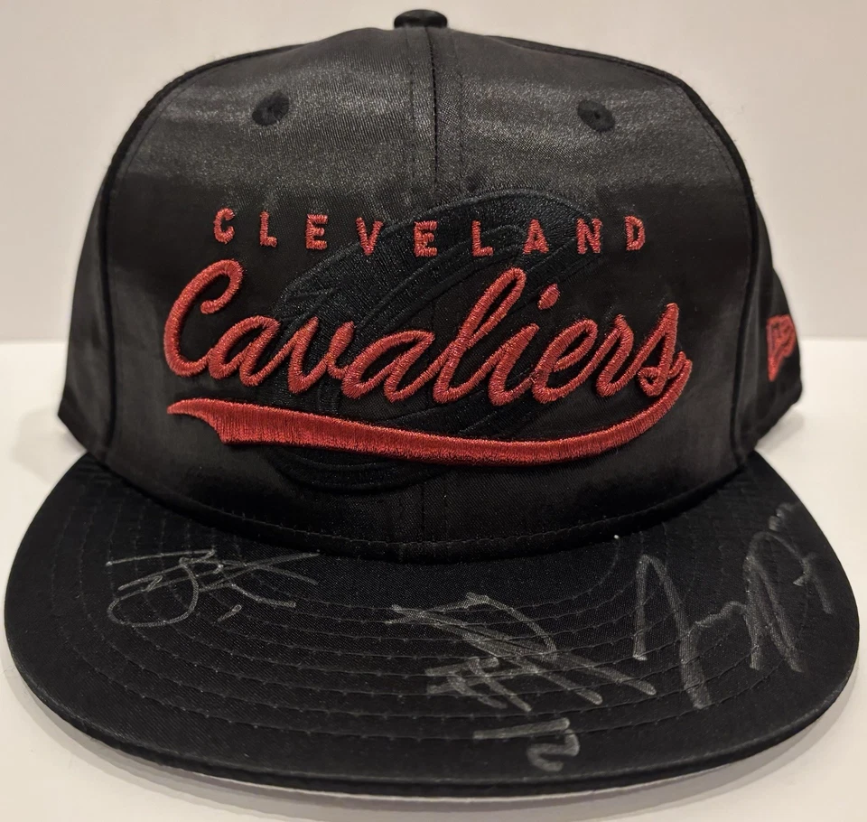 Chapéu Snapback 2018-19 Cleveland Cavaliers autografado/assinado limitado 3 sigs! - Imagem 1 de 4