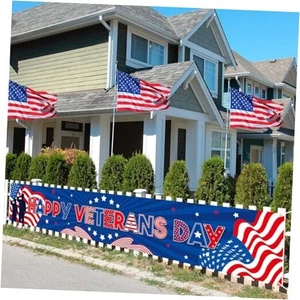 Veterans Day Decorations Large Happy Veterans Day Banner Thank You Veterans - Picture 1 of 8