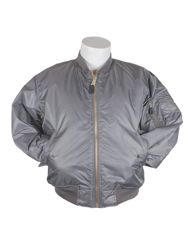 Fox Outdoor Jacket Mens MA1 Flight Insulated Reversible L Gray 60-1 - Image 1 of 1