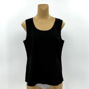 ¡Nuevo! Camiseta sin mangas Bob Maki grande 12 negra lisa de tafetán sin mangas abertura lateral para mujer - Imagen 1 de 12