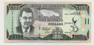 Jamaica 100 Dollars 6-8-2012 Pick 90 UNC Uncirculated Banknote Conmemorative - Picture 1 of 2