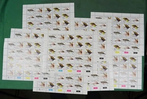 Francobolli TRANSKEI SUDAFRICA 1981 - 10 fogli da 25 mosche da pesca u/m (A1) - Foto 1 di 2