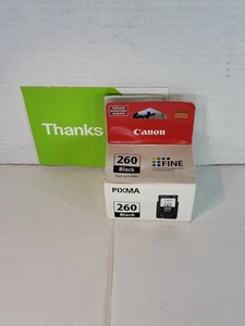 Genuine Canon PG-260 Single Black Ink Cartridge New Sealed Box - Picture 1 of 6
