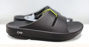 OOFOS OOAHH Sandal Slide Recovery Footware Unisex #1100 - Black - Choose Size - Picture 1 of 10