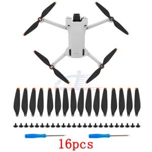 16x Drone Propellers Blade Low-Noise Black Orange for DJI Mini 3 Pro /Mini 4 Pro - Picture 1 of 7