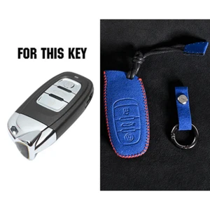 Suede Leather Car Smart Key Case Cover Fob Bag For Lamborghini Aventador Huracan - Picture 1 of 4